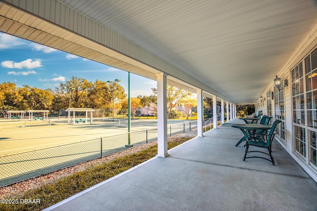 view of sunroom