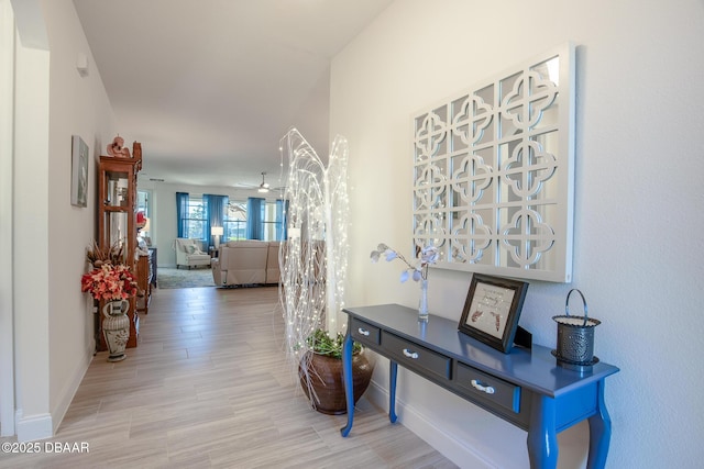 hallway featuring hardwood / wood-style floors