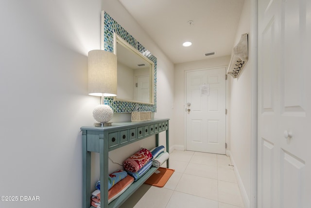 3721 S Atlantic Ave Unit 1101, Daytona Beach Shores, FL 32118 - doorway featuring tile patterned flooring and recessed lighting