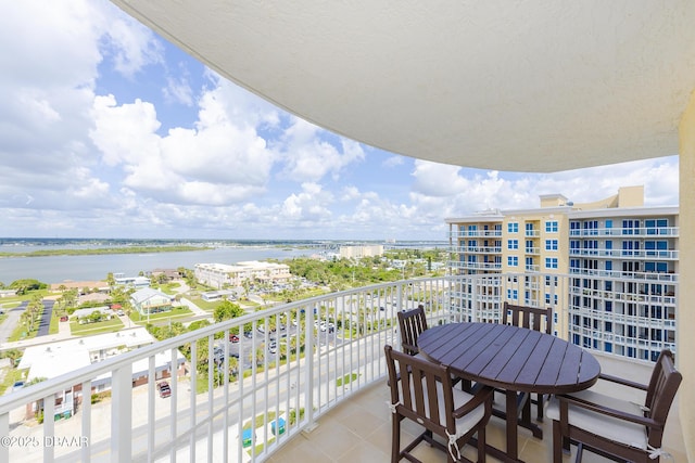 3721 S Atlantic Ave Unit 1101, Daytona Beach Shores, FL 32118 - balcony featuring a water view