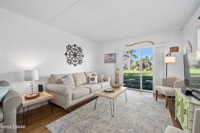 living room featuring hardwood / wood-style floors and plenty of natural light