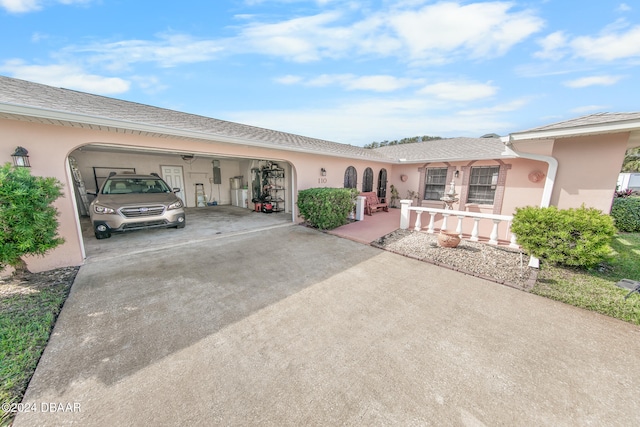 exterior space featuring covered porch