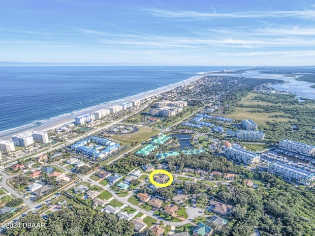 110 Ponce Terrace Cir, Ponce Inlet, FL 32127 - aerial overview of property's location with waterfront with a beach
