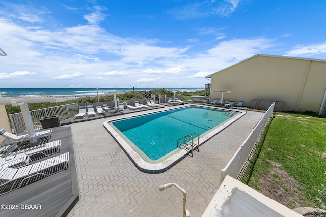 4777 S Atlantic Ave Unit B2, Ponce Inlet, FL 32127 - community pool featuring a water view and a patio area