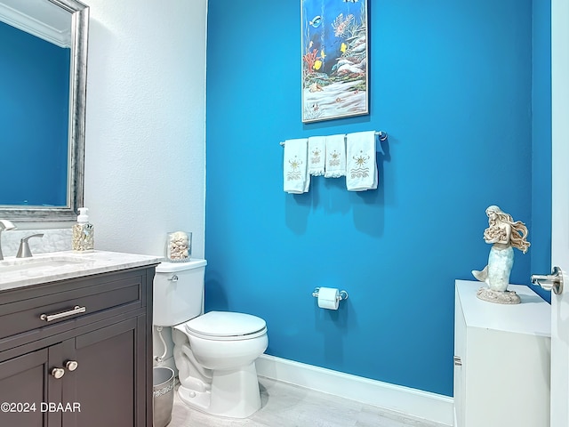 bathroom featuring toilet and vanity