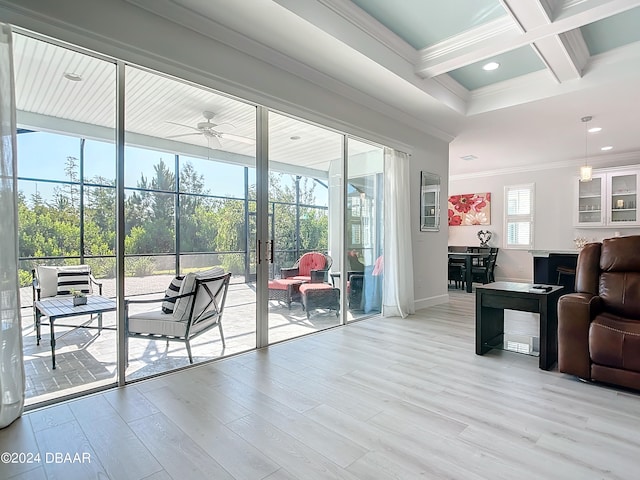 entryway featuring light hardwood / wood-style flooring and a healthy amount of sunlight