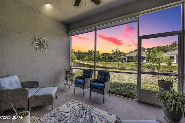 110 Longridge Ln, Ormond Beach, FL 32174 - sunroom / solarium with ceiling fan