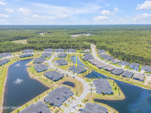 110 Longridge Ln, Ormond Beach, FL 32174 - aerial view of residential area featuring a forest and a nearby body of water