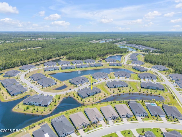 110 Longridge Ln, Ormond Beach, FL 32174 - aerial view of residential area featuring a heavily wooded area and a large body of water