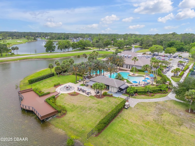 110 Longridge Ln, Ormond Beach, FL 32174 - aerial view of a pool and a large body of water