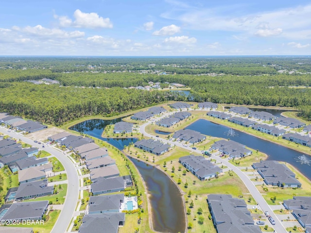 110 Longridge Ln, Ormond Beach, FL 32174 - aerial perspective of suburban area with a forest and a large body of water