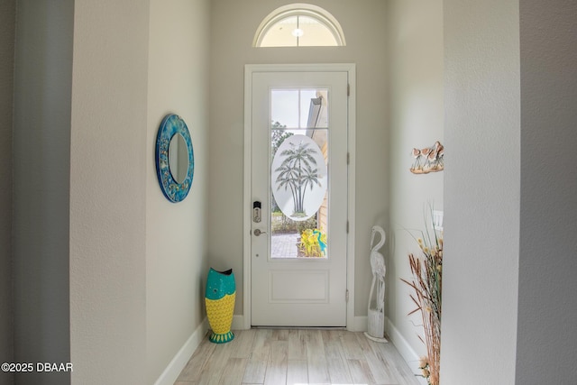 entryway featuring light hardwood / wood-style flooring