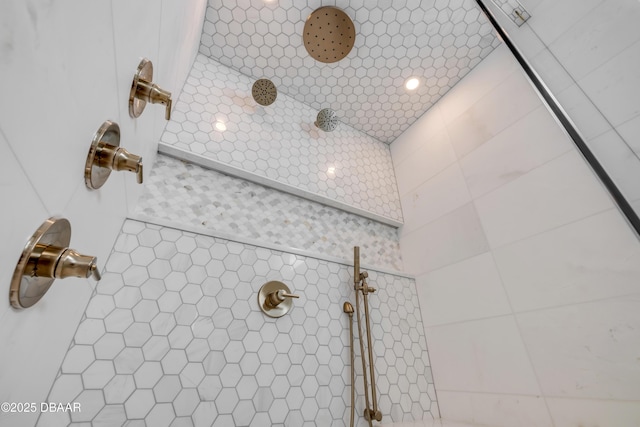 room details with tiled shower