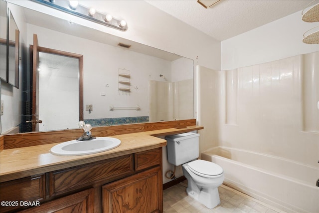 3548 Forest Branch Dr Unit C, Port Orange, FL 32129 - bathroom featuring vanity, shower / bath combination, and a textured ceiling