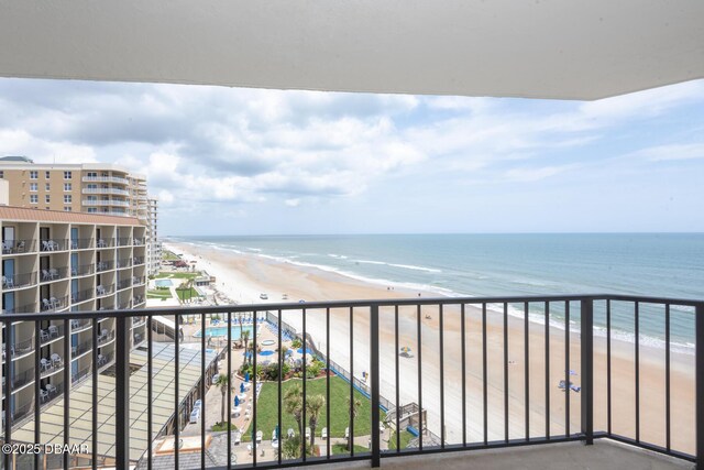 2425 S Atlantic Ave Unit 801, Daytona Beach Shores, FL 32118 - balcony with view of water and beach