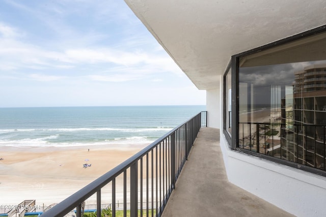2425 S Atlantic Ave Unit 801, Daytona Beach Shores, FL 32118 - balcony with view of water and beach