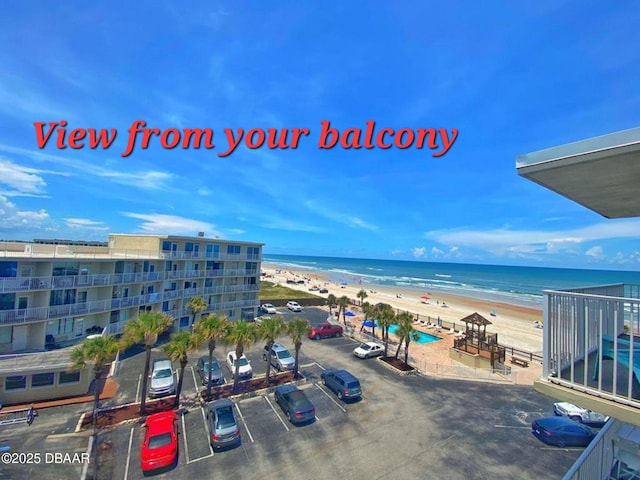 property view of water with a view of the beach