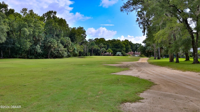 view of community featuring a yard