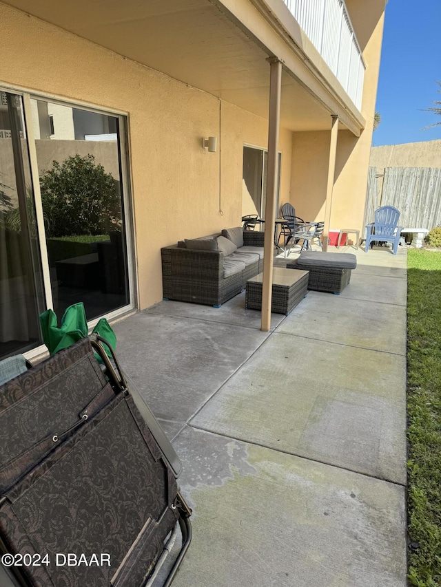 view of patio with outdoor lounge area