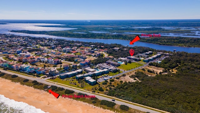 5500 Ocean Shore Blvd Unit 58, Ormond Beach, FL 32176 - aerial perspective of suburban area featuring a large body of water