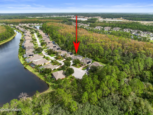 1317 Harwick Ln, Ormond Beach, FL 32174 - aerial view of property's location featuring a nearby body of water, nearby suburban area, and a heavily wooded area