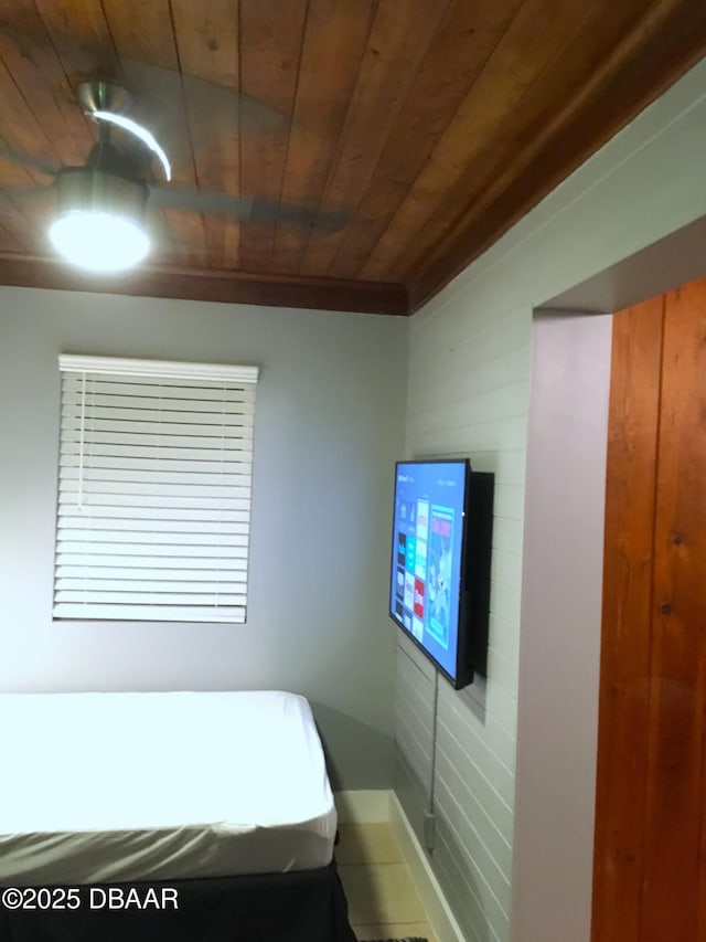 bedroom featuring wood ceiling