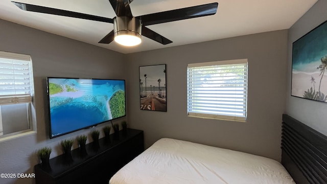 bedroom with a ceiling fan