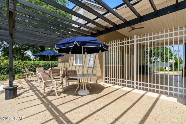979 Leyburn Dr, Deltona, FL 32725 - view of patio featuring outdoor dining area and a pergola