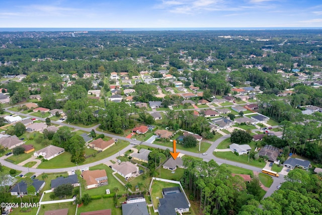 drone / aerial view with a residential view