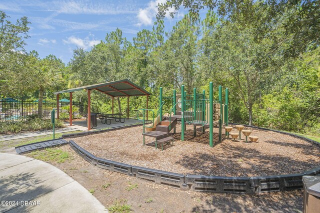 view of jungle gym