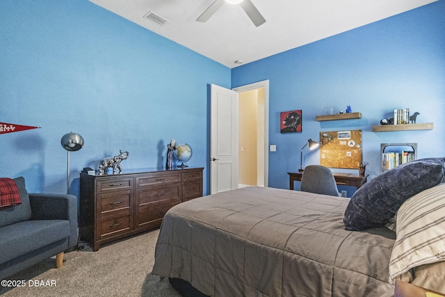 1207 Kaleen Dr, Ormond Beach, FL 32174 - bedroom featuring carpet flooring and a ceiling fan
