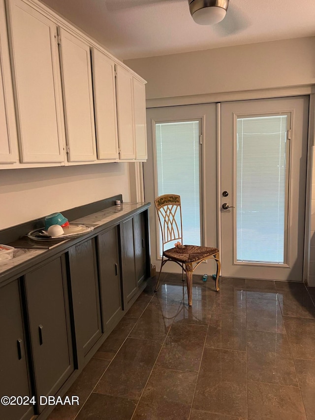 kitchen with white cabinetry