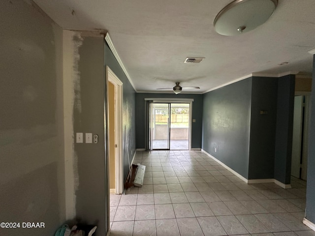 424 Stone Island Rd, Deltona, FL 32725 - corridor with light tile patterned flooring and crown molding
