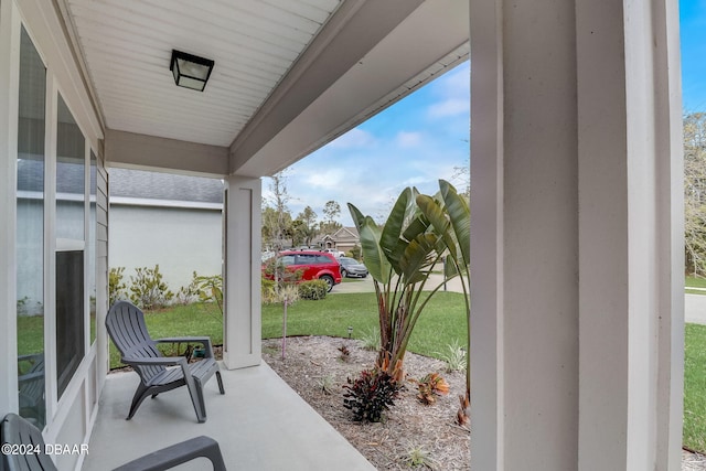 view of patio with covered porch