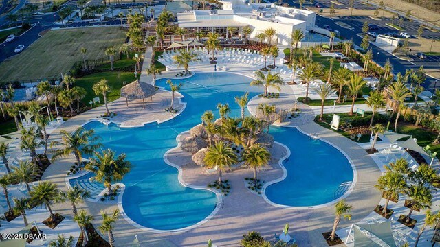 308 Low Tide Ln, Daytona Beach, FL 32124 - bird's eye view of a pool