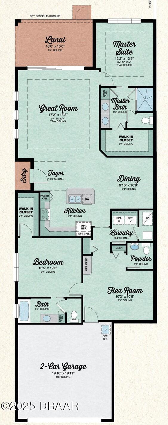 308 Low Tide Ln, Daytona Beach, FL 32124 - view of home floor plan