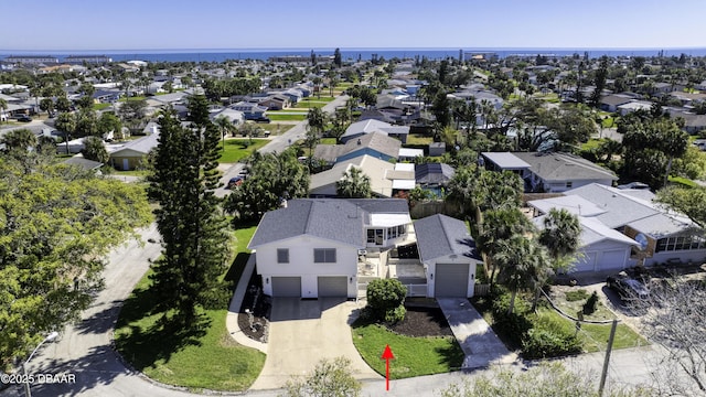 bird's eye view with a residential view