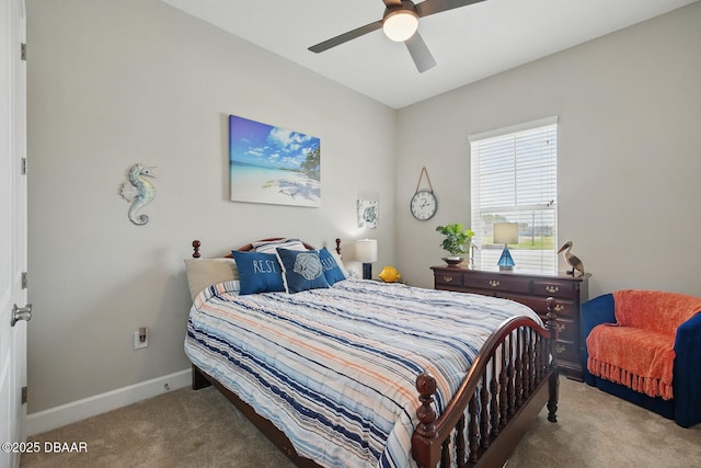 83 Reverie Dr N, Palm Coast, FL 32137 - bedroom with carpet floors, baseboards, and ceiling fan