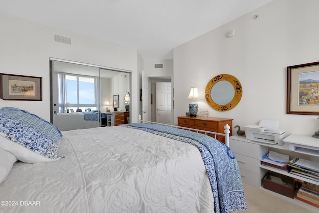 bedroom featuring a closet