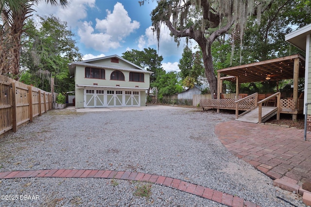 exterior space with fence