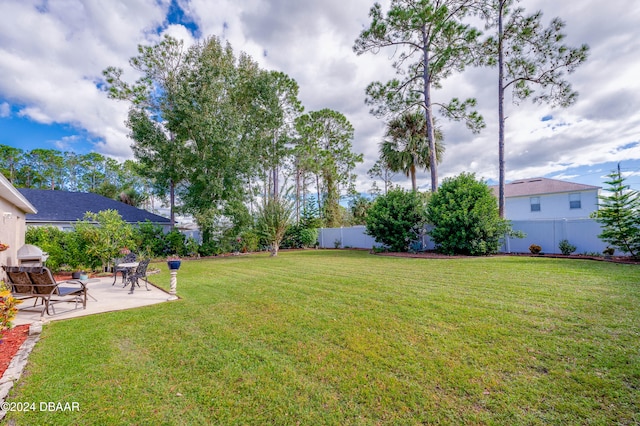 view of yard featuring a patio