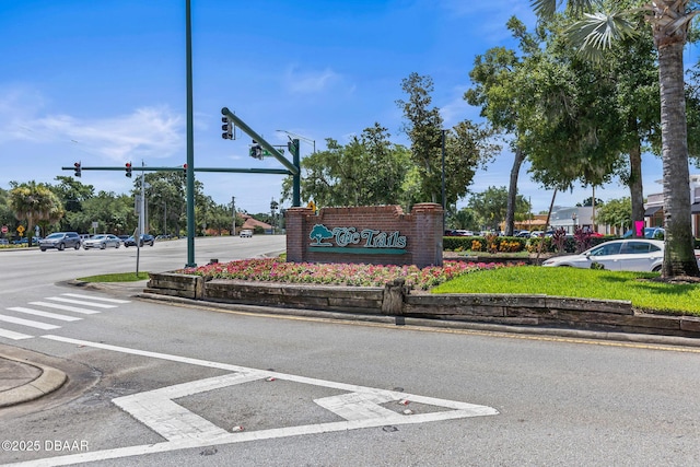 view of community sign
