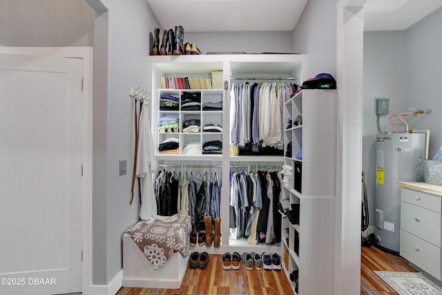 closet with water heater