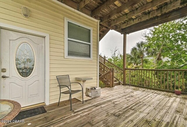 830 S Peninsula Dr, Daytona Beach, FL 32118 - deck with stairway