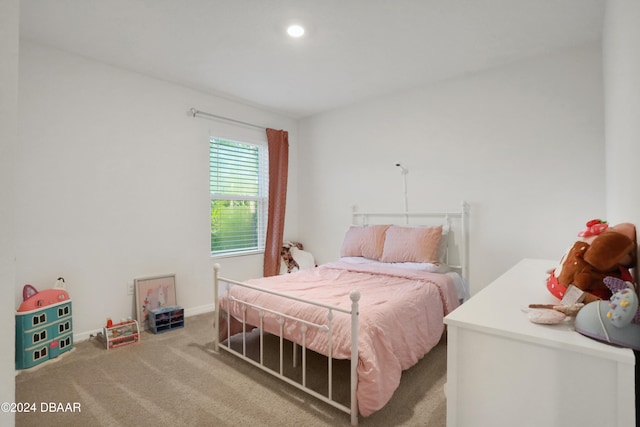 bedroom with carpet floors