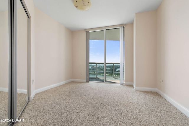 unfurnished bedroom with carpet floors