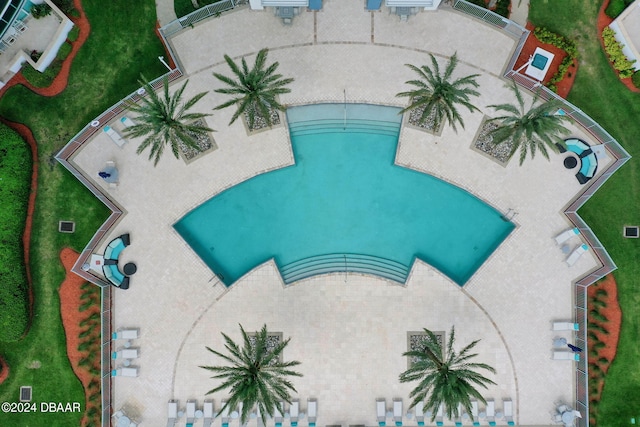 view of pool featuring a patio area