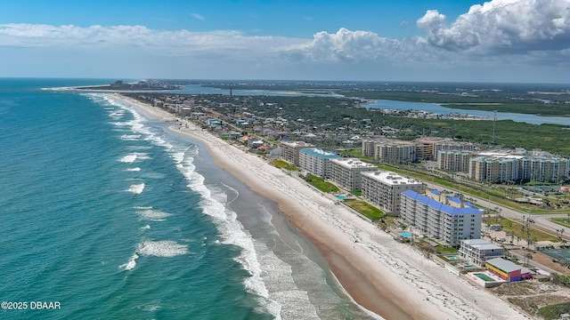 4601 S Atlantic Ave Unit 702, Ponce Inlet, FL 32127 - aerial view with a water view and a view of the beach