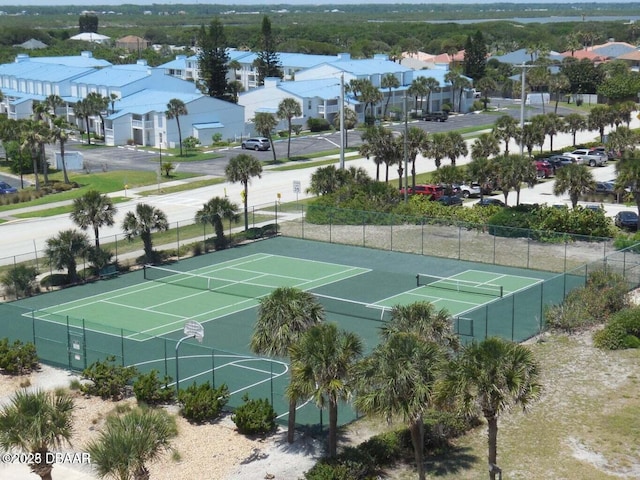 4601 S Atlantic Ave Unit 702, Ponce Inlet, FL 32127 - view of sport court with fence and a residential view