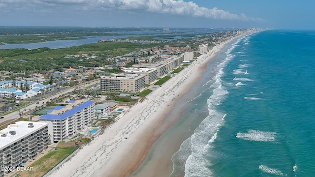 4601 S Atlantic Ave Unit 702, Ponce Inlet, FL 32127 - aerial view featuring a water view and a view of the beach